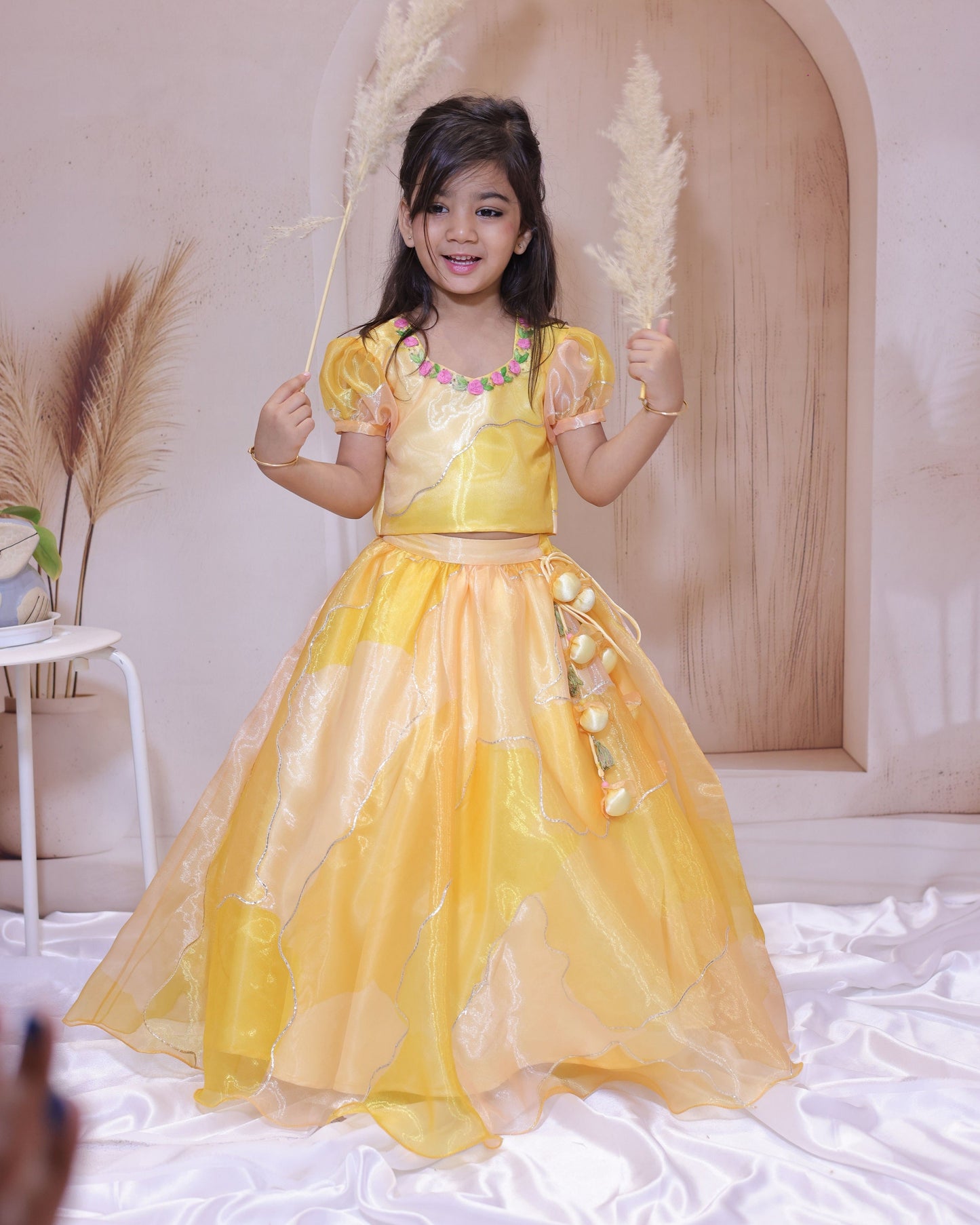 Haldi Ready! Yellow Lehenga for Your Little Diva