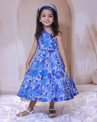 Blue Floral One-Shoulder Dress – A Whimsical Statement