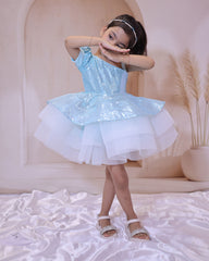 Cloudy day sequence flared frock