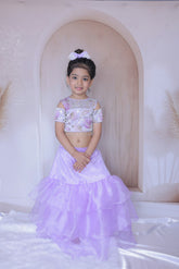 Lavender lehenga and blouse set