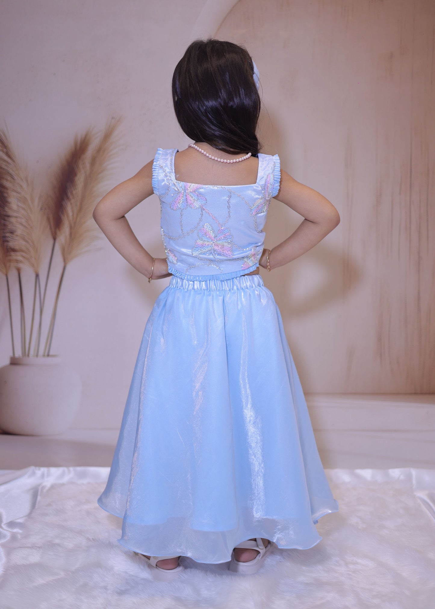 Butterfly Dream – Two-Piece Pastel Blue Set