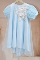One piece dress with flower detailing