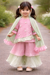 Beautiful pearl work stylish kurta and sharara