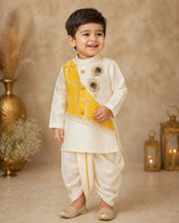 Peacock Grace Ivory Dhoti Kurta Set