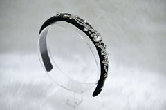 Black Crystal rehinestone Hair Band