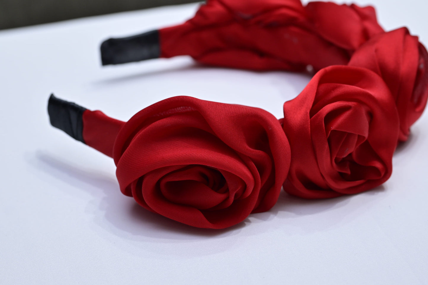 L’il Loom Red Floral Tulle Headband – Stylish Everyday Hair Accessory for Girls