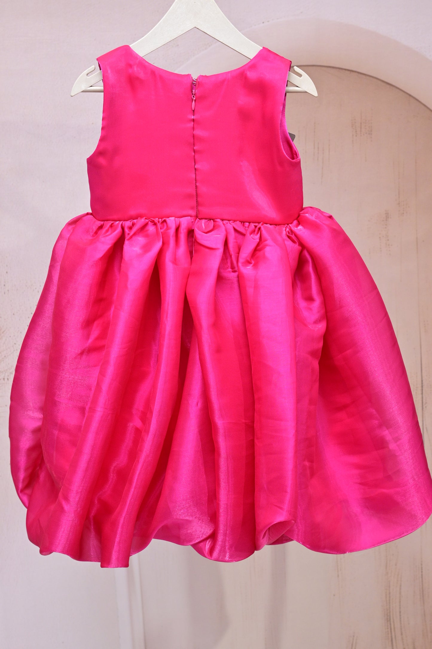 Hot Pink Floral Bloom Dress – A Burst of Glamour