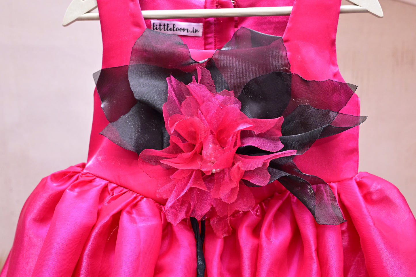 Hot Pink Floral Bloom Dress – A Burst of Glamour