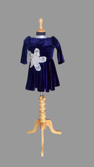 Velvet Frock with flower detailing