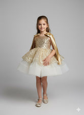 Golden birthday frock