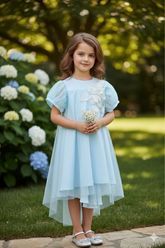 One piece dress with flower detailing