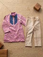 Royal Blush Brocade Kurta Set