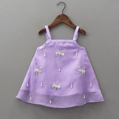 Lavender Blossom layered sharara suit