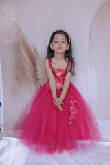 Brocade top and net Lehenga