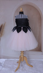 3D flower detailing black frock