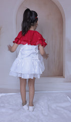Black and Red cape style Dress