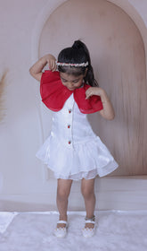 Black and Red cape style Dress