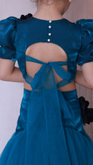 Teal blue skirt & top