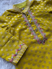 Parrot green Heirloom Kurta Set