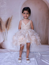 Ivory Bloom Ruffle Party Dress