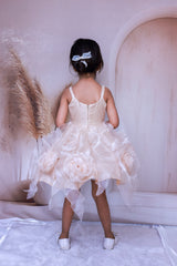 Ivory Bloom Ruffle Party Dress