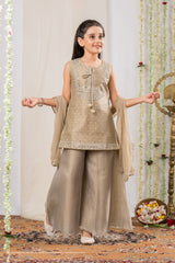 Champagne Gold Festive Kurta & Palazzo Set