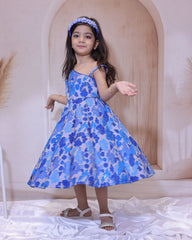 Blue Floral One-Shoulder Dress – A Whimsical Statement