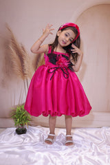 Hot Pink Floral Bloom Dress – A Burst of Glamour