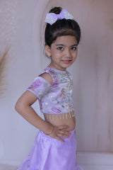 Lavender lehenga and blouse set