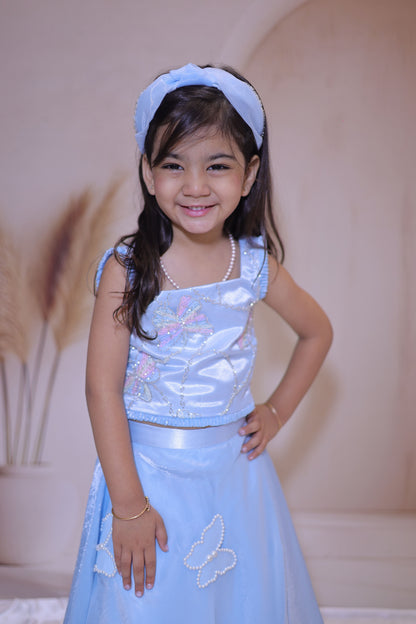 Butterfly Dream – Two-Piece Pastel Blue Set