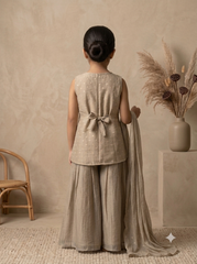 Champagne Gold Festive Kurta & Palazzo Set