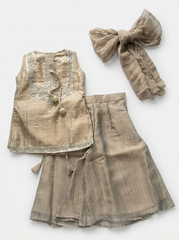 Champagne Gold Festive Kurta & Palazzo Set