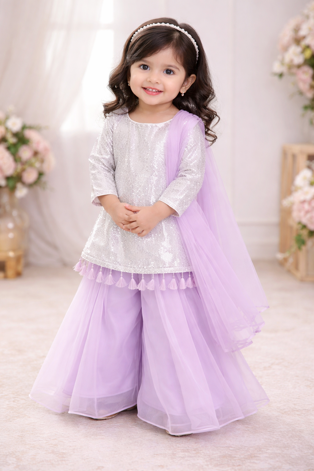 Lavender Stardust Kurta Set
