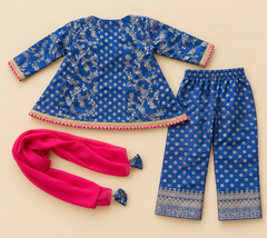 Royal Blue Noor Sharara Set