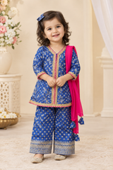 Royal Blue Noor Sharara Set