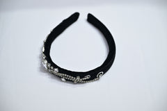 Black Crystal rehinestone Hair Band