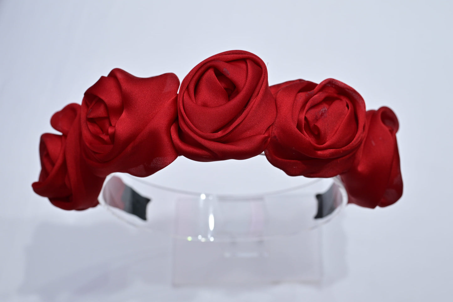 L’il Loom Red Floral Tulle Headband – Stylish Everyday Hair Accessory for Girls