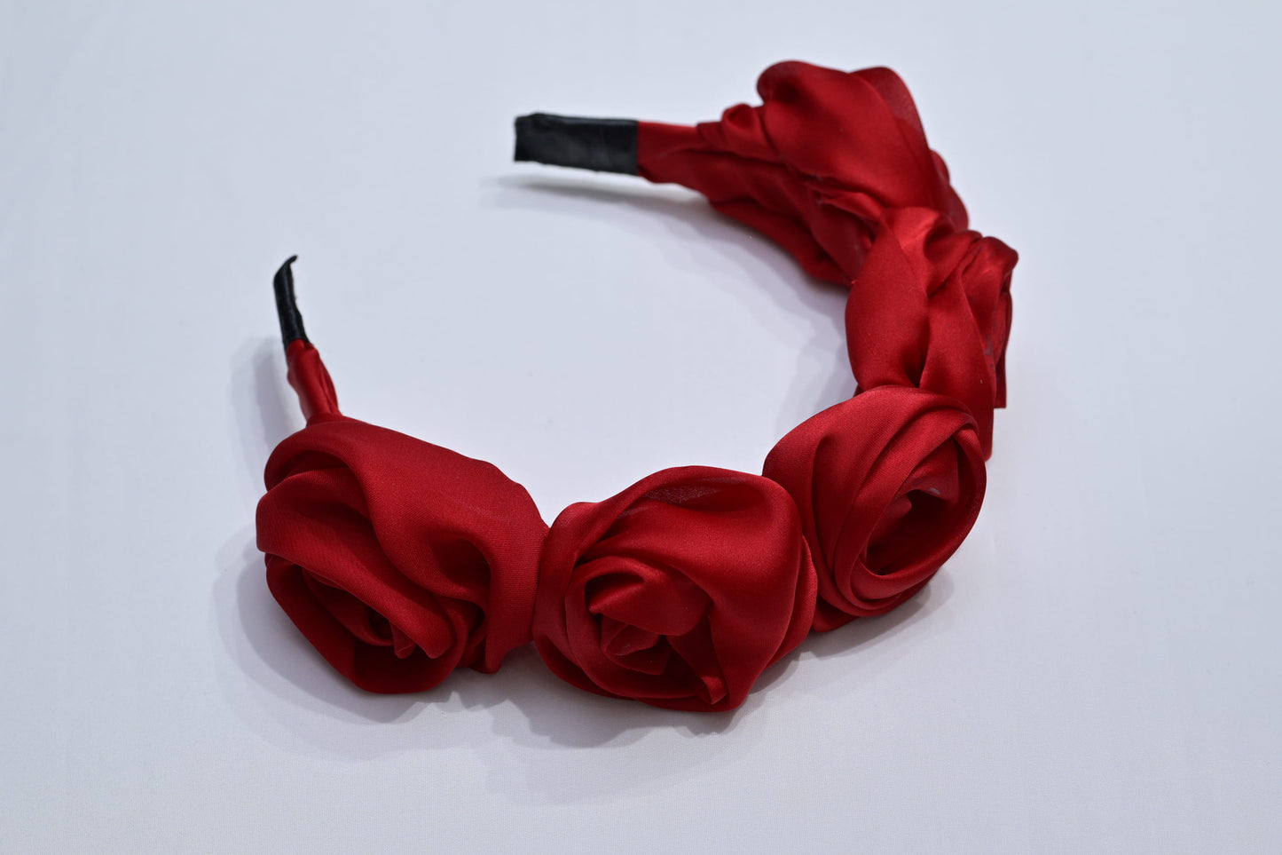 L’il Loom Red Floral Tulle Headband – Stylish Everyday Hair Accessory for Girls