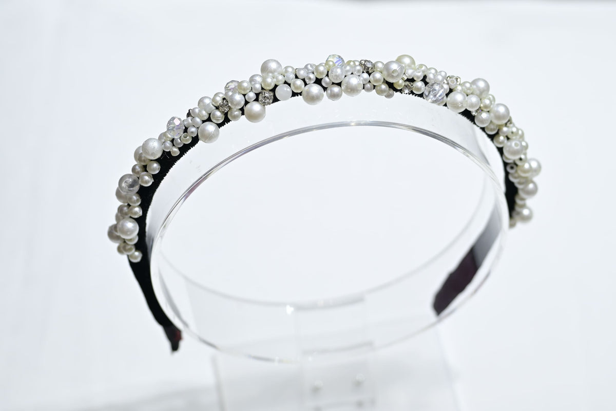 Pearl and stone hairband
