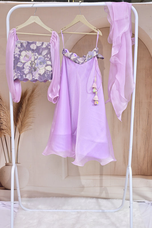 Whimsical Lavender Floral Set