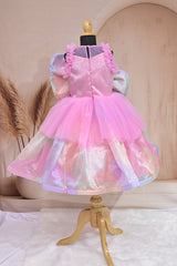 Multicolor Organza Big Bow Frock – A Whimsical Dream