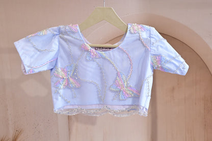 Butterfly Dream – Two-Piece Pastel Blue Set