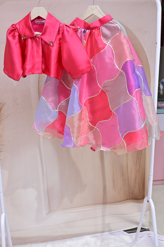 Radiant Rainbow – Two-Piece Organza Set