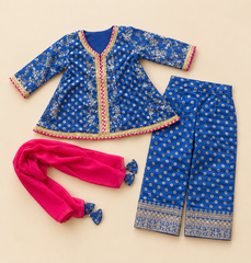 Royal Blue Noor Sharara Set