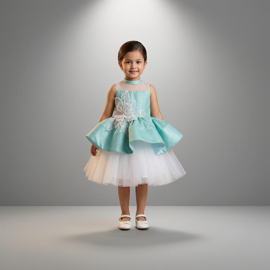 Glitter mint green Frock