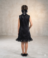 Black Blazer Dress with complimentary pearl hair bow