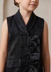 Black Blazer Dress with complimentary pearl hair bow