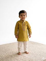 Parrot green Heirloom Kurta Set