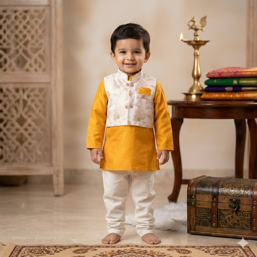 Royal Mustard Charm Kurta Set