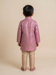 Royal Blush Brocade Kurta Set